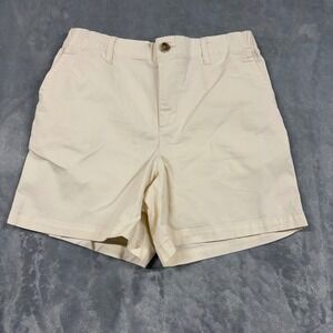 Old Navy Shorts Womens Size M W31 Medium Cream Off-White Chino Elastic Back